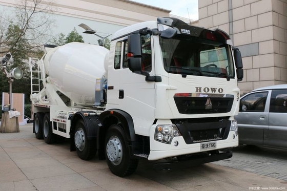 HOWO T5G 340HP 8X4 camion de mélangeur de béton carré avec norme d'émission Euro 2/3/4/5