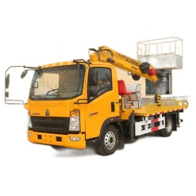 Puissance de 150 chevaux Boutique d'occasion Howo 16m-30m Camion de travail aérien avec grue de camion