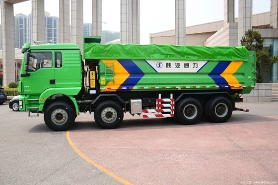 Shacman Delong M3000 336 HP 8X4 camions à décharge avec 12 virages vers l'avant et à droite