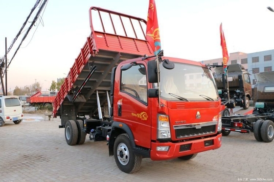 Boutique HOWO Humvee 129 chevaux 4X2 4,15m camions à décharge avec une capacité de réservoir de carburant de 100-200L