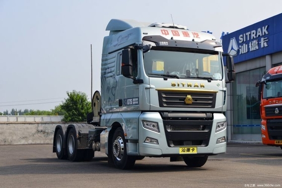 Tête de tracteur de camion d'occasion Sinotruk SITRAK G7S 530 HP 6X4 GNL engrenage automatique avec fluide lent